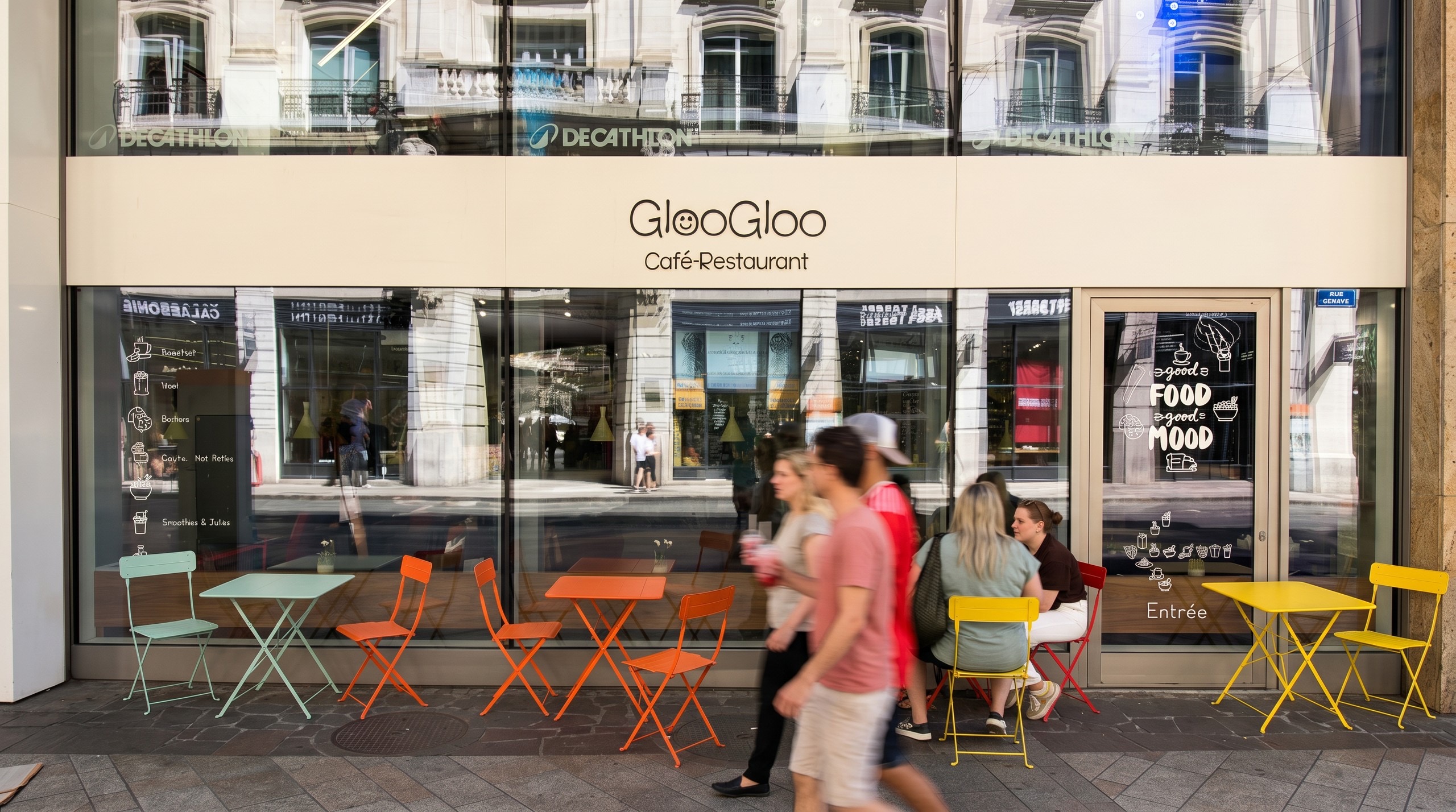 La terrasse GlooGloo sur la rue de la Confédération