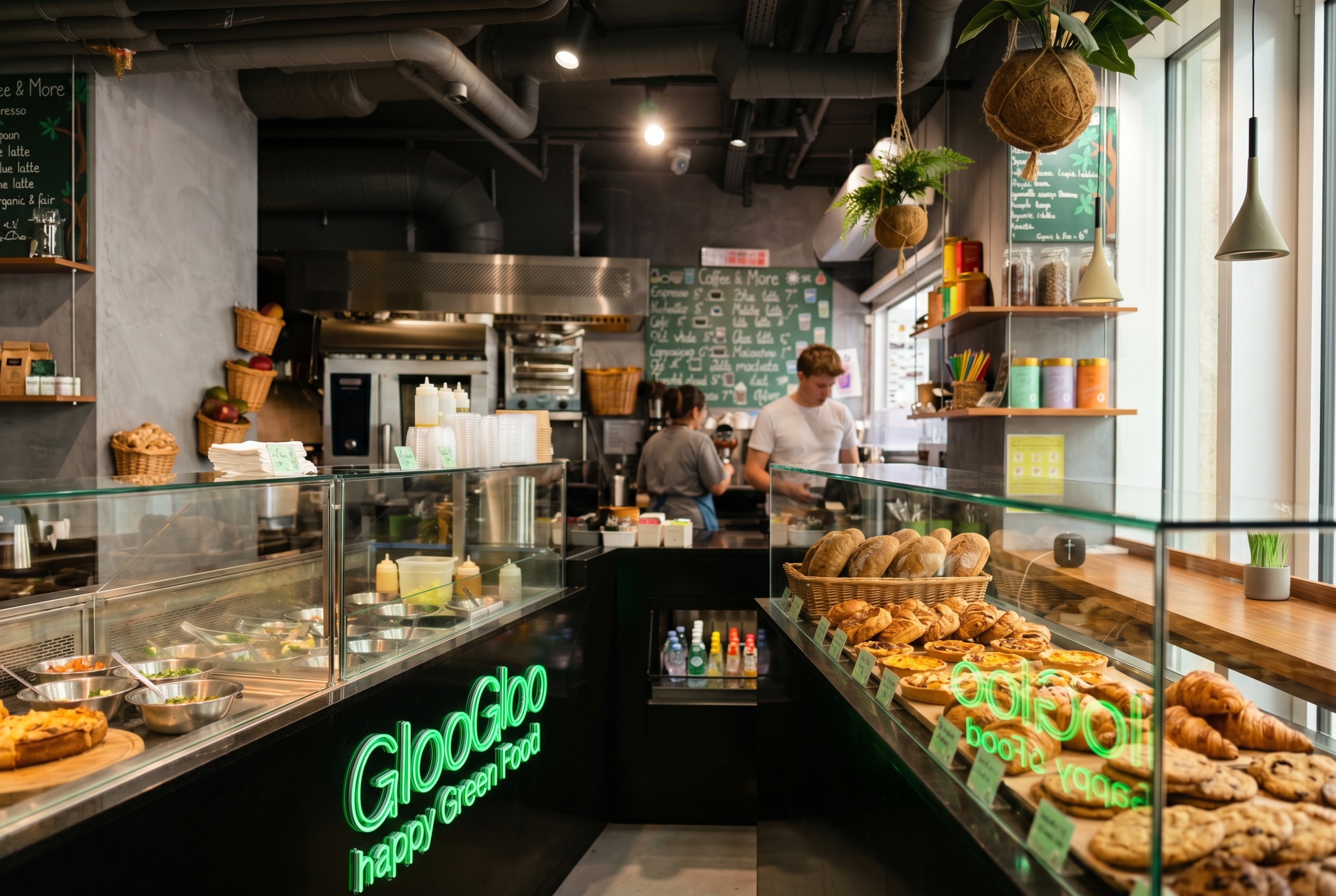 Le comptoir et le néon GlooGloo